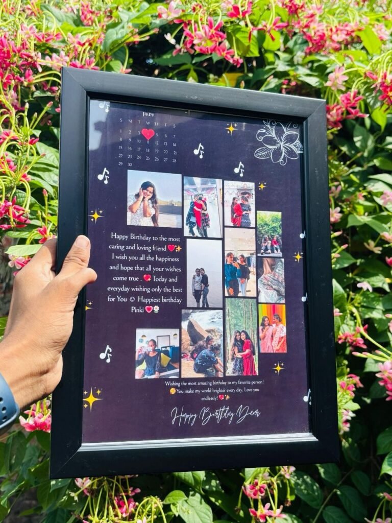 personalized birthday collage photo frame gift with memories