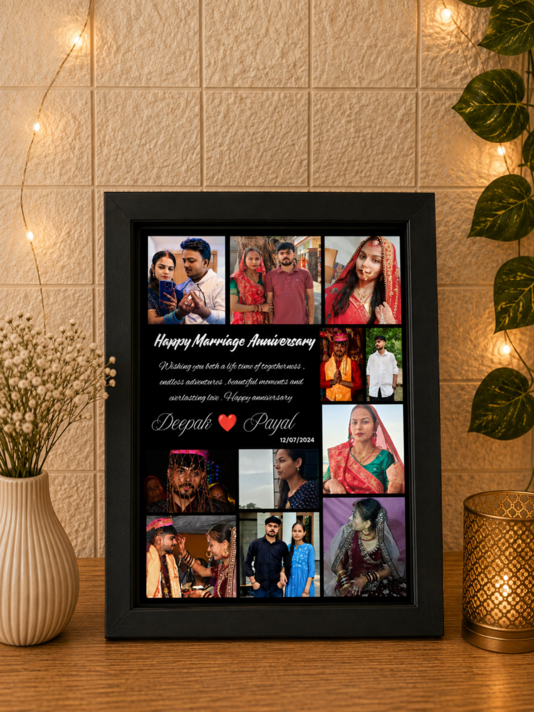 Personalized Marriage Anniversary Photo Collage Frame